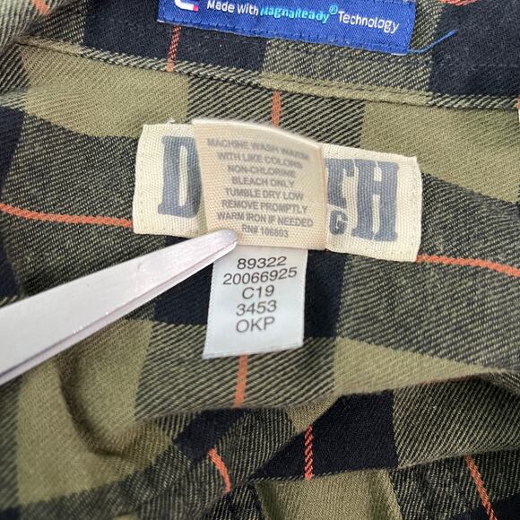 Duluth‎ Trading Co. Magnet Free Swingin' Flannel Relaxed Fit Shirt Mens Large - Picture 6 of 8